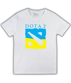 Прикольные футболки: Dota 2 украина на белой